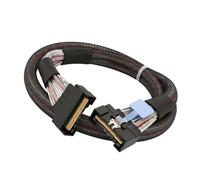 XAGMODSHN Cable trenzado MCIO para servidores, 0,5 m MCIO 8X a dos SFF-8654 8i Cable de datos interno con diseño de conector enchufable para trabajos de recinto