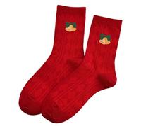 XAGMODSHN Calcetines de Navidad para mujer y hombre, diseño de árbol de dibujos animados, Papá Noel, casual, creativo, de algodón, tubo medio, fiesta, Gif de algodón, Bell1, S-XXL