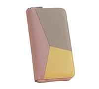 XAGMODSHN Cartera de estilo acordeón para mujer con bloqueo y múltiples ranuras para tarjetas para un almacenamiento seguro con cremallera para mujer, gran capacidad, a, Mass Beauty