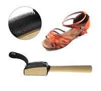 XAGMODSHN Cepillo de alambre de madera para zapatos, zapatos de danza, cepillos de limpieza para zapatos de ballet para limpieza del hogar, zapatos cepillados, remates de barra de cortina cepillados