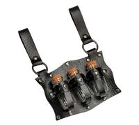 XAGMODSHN Cinturón de poción medieval de alquimistas de Halloween, cinturón de poción para festival de alquimistas y asesinos, cosplay, equipo de juego de rol de fantasía, Negro, Talla única