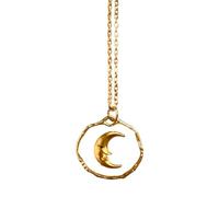 XAGMODSHN Colgante de cristal transparente con estampado de sol, luna, estrella, amor, longitud ajustable, cadena para el cuello para uso diario y fiesta, 41cm-50cm, Metal