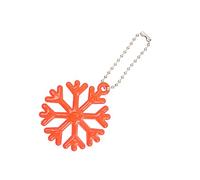 XAGMODSHN Colgante reflectante de advertencia de copo de nieve, llavero de doble cara para niños, colgante reflector, regalo de fiesta, llavero para niños con cadena