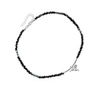 XAGMODSHN Collar con colgante de pájaro minimalista de moda, cadena ajustable, cadena ligera de clavícula para mujer, joyería de moda, 38+5cm, aleación y cristal