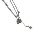 XAGMODSHN Collar de acero inoxidable con colgante de bolsa pequeña, ideal para parejas jóvenes o amigos cercanos, 81cm, acero de titanio
