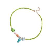 XAGMODSHN Collar de perlas con colgante de estrellas de mar, longitud ajustable, joyería portátil para vacaciones en la playa y fiestas, length44+5.5cm, Mi Zhu