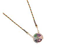 XAGMODSHN Collar giratorio con monedas de tarot de longitud ajustable, diseño místico para entusiastas y amantes de lo oculto, 50cm, Cobre, cuerda trenzada