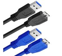 XAGMODSHN Conjunto De 2pcs USB3.0 Masculino A USB 5pin Cable Carga Puerto Masculino Carga 1 Metro Longitud Ancho para La Electrónica Transferencia Archivo Velocidad Rápida
