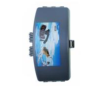 XAGMODSHN Contenedor portátil de cintura de pesca, caja de aparejos de pesca, estuche de almacenamiento con cinturón, accesorios para peces, organizadores