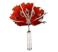 XAGMODSHN Coronas ajustables con elegantes borlas, elegantes diademas únicas, accesorio para el cabello para mujer