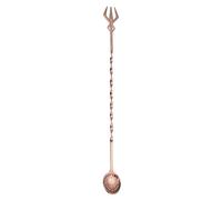 XAGMODSHN Cucharas mejoradas de mango largo de acero inoxidable, cuchara mezcladora de cóctel con patrón en espiral de 13 pulgadas