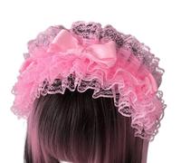 XAGMODSHN Diadema de encaje de moda con patrón de mariposa, diadema de Halloween para uso diario