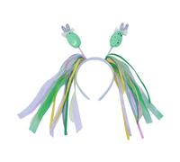 XAGMODSHN Diadema de huevos de Pascua para carnaval, para lavar la cara, maquillaje, diadema con flecos, diadema colorida para festivales, diademas de Pascua para mujeres, diademas para niñas y niños