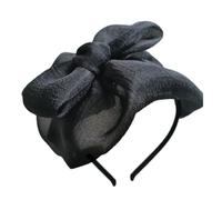 XAGMODSHN Diadema de tul francés con lazo de calavera alta, medio sombrero, aro fino para mujer, fiesta de té, decoración formal para el cabello