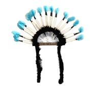 XAGMODSHN Diadema india para carnaval, fiesta, diadema con plumas, para escenario, perfumes, celebración cultural, fiesta, tocado temático