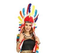 XAGMODSHN Diadema india para carnaval, fiesta, diadema con plumas, para escenario, perfumes, celebración cultural, fiesta, tocado temático