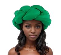 XAGMODSHN Diadema trenzada africana grande Nigeria, turbante ajustable, para bodas, fiestas, peinados
