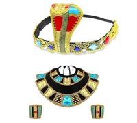 XAGMODSHN Diademas de oro para disfraz de cosplay egipcio, joyería de aro de serpiente, reina para mujer