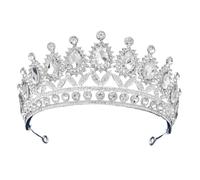 XAGMODSHN Diademas duraderas con diamantes de imitación elegantes para mujer, coronas de juego de rol para novia y fiestas