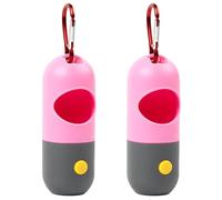 XAGMODSHN Dispensador de bolsas para excrementos de perro con iluminación LED para paseos nocturnos seguros para garantizar que las mascotas y bolsas sean fáciles de cambiar, dispensador iluminado