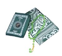 XAGMODSHN Eid Gift - Tapetes de oración para hombres y mujeres con buscadores de direcciones, tela de poliéster para viajes familiares, alfombra plegable