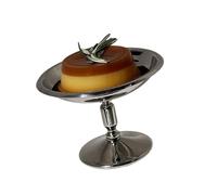 XAGMODSHN Elegante copa de postre de acero inoxidable de grado alimenticio para servir pudines de helado y bebidas, elegante copa de tallo