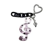 XAGMODSHN Elegante llavero de estrella de notas musicales de acrílico resistente, ligero, encantador llavero de acrílico para mujeres y niños, Morado (, Talla única