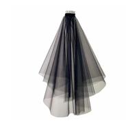 XAGMODSHN Elegante velo de tul negro para fiesta de Halloween, cómodo velo de novia del día de la muerte para todas las edades