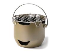 XAGMODSHN Estufa portátil de carbón pequeña compacta resistente al viento para barbacoas para interiores y exteriores, camping, picnics, parrillas de carbón portátiles duraderas