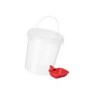 XAGMODSHN Fuente de agua para mascotas de 8L/10L para gatos y perros, cubo grande, fácil de limpiar, para pollos, patos, gansos, gatos y perros