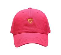 XAGMODSHN Gorra de béisbol transpirable con diseño de corazón de amor, cierre ajustable, cómoda gorra deportiva para mujer, uso diario, sombrero deportivo al aire libre, Rosa Roja, Talla única