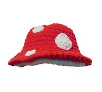 XAGMODSHN Gorro de pesca tejido a mano InsStyle de punto suave de felpa floral para adolescentes y niñas, gorro de viaje, lindo para sesión de fotos, bruja, cosplay, fiesta de niñas, rosso, Children