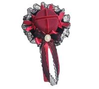 XAGMODSHN Horquilla punk para el pelo, sombrero de velo, pasadores de anime de los años 2000, lazo de encaje, decoración para el cabello, accesorios temáticos de Halloween, accesorios de disfraz de