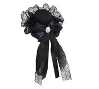 XAGMODSHN Horquilla punk para el pelo, sombrero de velo, pasadores de anime de los años 2000, lazo de encaje, decoración para el cabello, accesorios temáticos de Halloween, accesorios de disfraz de