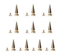 XAGMODSHN Juego de 10 clavos de aleación de estilo gótico, adornos de aleación, remaches de aleación, picos cónicos para bolsos, zapatos y otros proyectos de manualidades