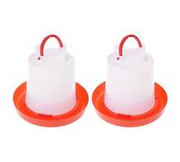 XAGMODSHN Juego de comedero y bebedero de pollo a prueba de derrames, resistente a fugas, para pollitos, patos, incubadoras, aves de corral, comedero y bebedero