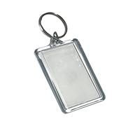 XAGMODSHN Llavero decorativo acrílico creativo con un elegante colgante rectangular ideal para fotos y tarjetas, decoración de mochilas