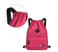 XAGMODSHN Mochila deportiva de gran capacidad, mochila de viaje, mochila con cordón, bolsa deportiva, resistente al agua, mochila de ciclismo, rosa roja, as described
