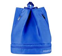 XAGMODSHN Mochila impermeable con cremallera exterior para deportes, vacaciones, gimnasio, bolsas grandes con bolsillos compartimentos, azul real, 38*33cm