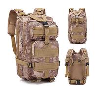 XAGMODSHN Mochila impermeable para gimnasio, para hombre y mujer, con compartimento para viajes, deportes, senderismo, laptop, universidad, Patrón de pitón caqui, 45*25cm