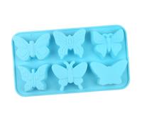 XAGMODSHN Moldes de silicona con 6 cavidades de mariposa para el día de San Valentín, mousses románticos, pasteles, helados, postres horneados, herramienta segura para hornear, molde creativo para