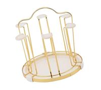 XAGMODSHN Organizadores De Tazas Redondos Compactos Para 6 Vasos Con Función De Rejilla De Secado Y Sistemas De Drenaje Soporte Para Tazas De Materiales De Hierro