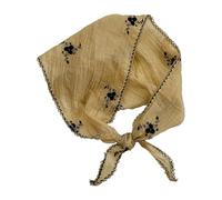 XAGMODSHN Pañuelo Triangular De 60x60 Cm Envoltura Para Cuello Plegable Bordada Accesorio De Tela Suave Para Eventos De Actividades Aire Libre Cubierta Transpirable Para La Cabeza Para Actividades