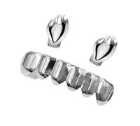 XAGMODSHN Parrillas de cobre con diseño hueco, accesorio de dientes de fiesta, textura de metal, adecuado para adultos y niños, parrillas de hip hop, B, como se describe, como se describe