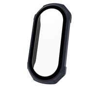 XAGMODSHN Película de vidrio templado + funda protectora de pantalla de cobertura completa dura antiarañazos marco carcasa para reloj Mi-Band 8