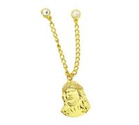 XAGMODSHN Pin de béisbol, pin decorativo de hip hop con diamantes de imitación, adorno dorado para sombrero deportivo, Metal