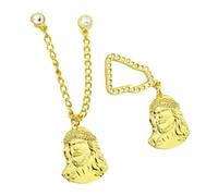 XAGMODSHN Pin de béisbol, pin decorativo de hip hop con diamantes de imitación, adorno dorado para sombrero deportivo, Metal