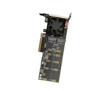 XAGMODSHN PLX8747 Tarjeta Controladora De Expansión PCIe NVMe 4 Ranuras para Unidades Instalación Plug-Play para Empresas Solución De Almacenamiento Expansión NVMe De Intercambio En Caliente
