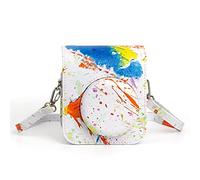 XAGMODSHN Práctica bolsa cruzada para cámara para mujeres y hombres, bolsa de hombro de piel sintética para mini12, bolsa de hombro con cremallera