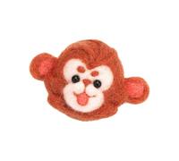 XAGMODSHN Precioso broche de animales con aguja de fieltro, kit de iniciación de lana para mujer, adorable broche de animales, lana para principiantes